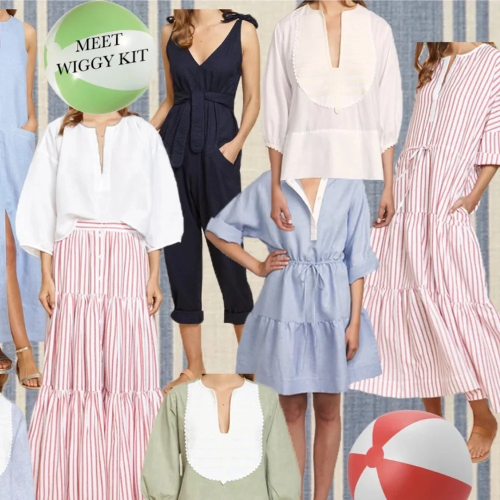 Wiggy Kit white bib blouse with ric rac trim - Picture 2 of 2